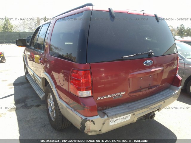 1FMFU17506LA55623 - 2006 FORD EXPEDITION EDDIE BAUER RED photo 3