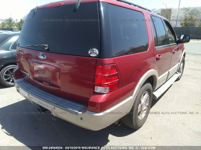 1FMFU17506LA55623 - 2006 FORD EXPEDITION EDDIE BAUER RED photo 4