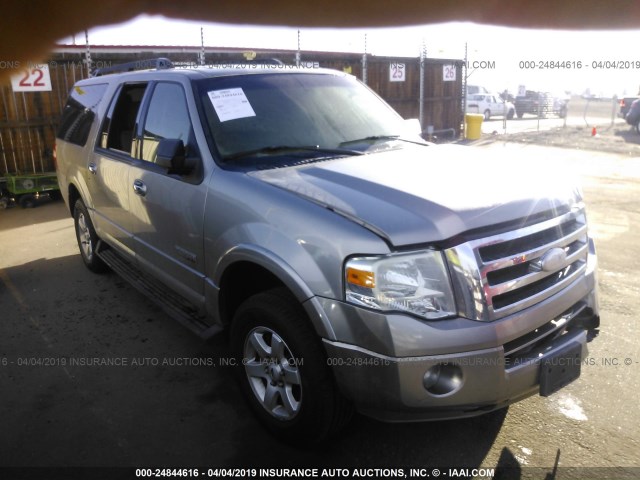 1FMFK16508LA49797 - 2008 FORD EXPEDITION EL XLT GRAY photo 1