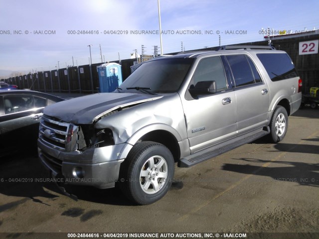 1FMFK16508LA49797 - 2008 FORD EXPEDITION EL XLT GRAY photo 2