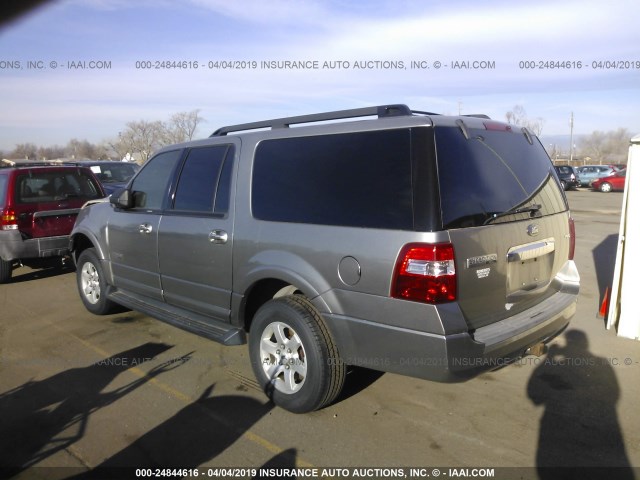 1FMFK16508LA49797 - 2008 FORD EXPEDITION EL XLT GRAY photo 3