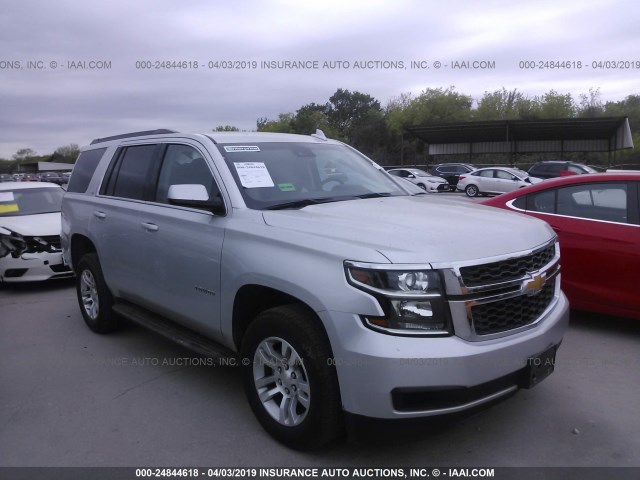 1GNSCBKC4KR178907 - 2019 CHEVROLET TAHOE C1500 LT SILVER photo 1