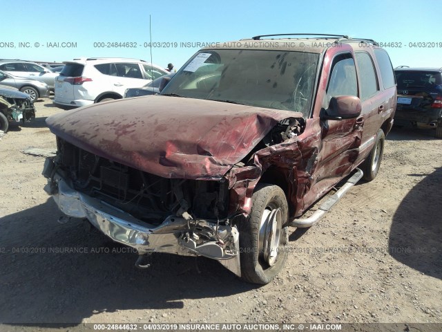 1GKEK13T31R143263 - 2001 GMC YUKON BURGUNDY photo 2