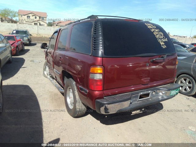 1GKEK13T31R143263 - 2001 GMC YUKON BURGUNDY photo 3