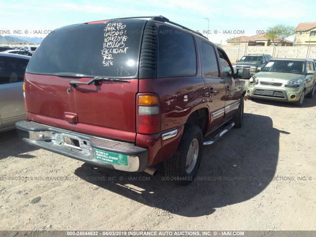 1GKEK13T31R143263 - 2001 GMC YUKON BURGUNDY photo 4