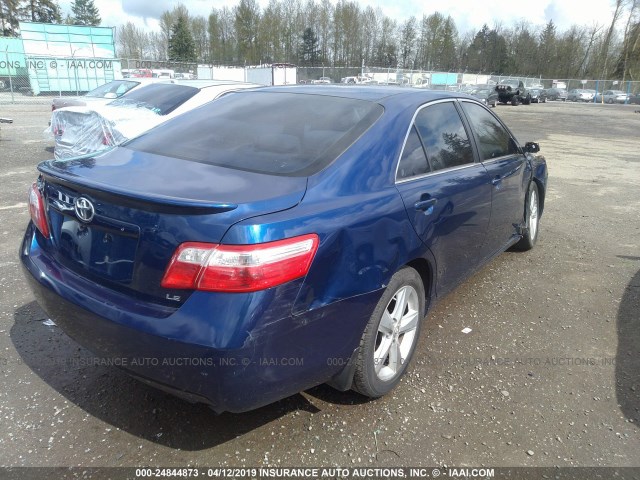 4T4BE46KX9R102634 - 2009 TOYOTA CAMRY SE/LE/XLE BLUE photo 4