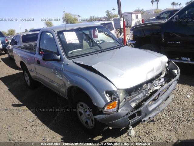 5TENL42N92Z128737 - 2002 TOYOTA TACOMA SILVER photo 1