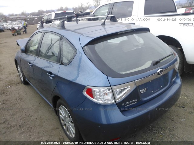 JF1GH6B69AG825528 - 2010 SUBARU IMPREZA 2.5I PREMIUM BLUE photo 3