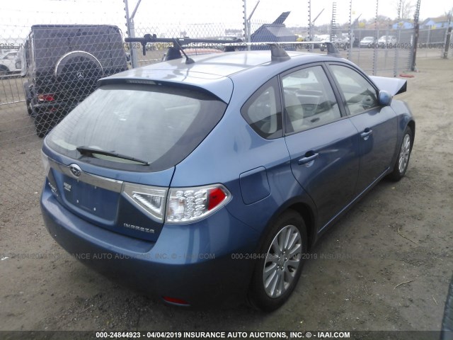 JF1GH6B69AG825528 - 2010 SUBARU IMPREZA 2.5I PREMIUM BLUE photo 4