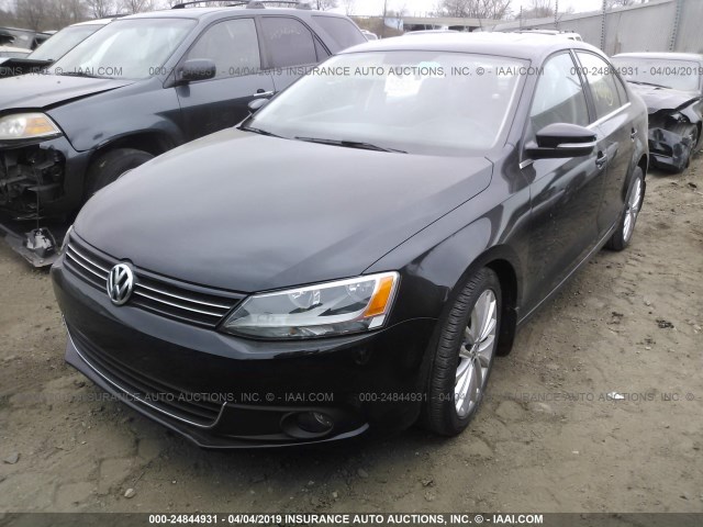 3VWLL7AJ8DM379673 - 2013 VOLKSWAGEN JETTA TDI BLACK photo 2