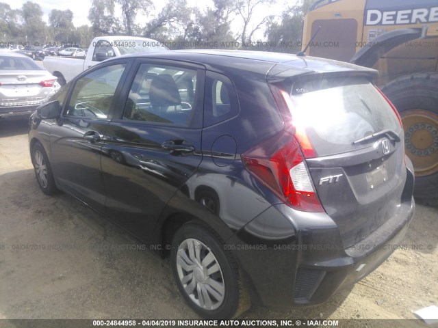 3HGGK5H51FM713079 - 2015 HONDA FIT LX BLACK photo 3