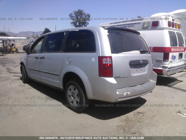 1D4HN11H78B183849 - 2008 DODGE GRAND CARAVAN C/V SILVER photo 3