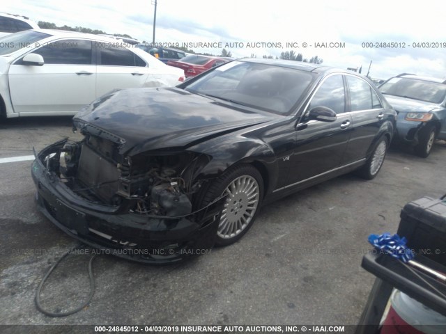 WDDNG76X47A098118 - 2007 MERCEDES-BENZ S 600 BLACK photo 2