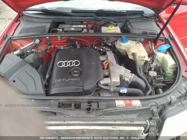 WAULC68E85A040607 - 2005 AUDI A4 1.8T QUATTRO/SPECIAL RED photo 10