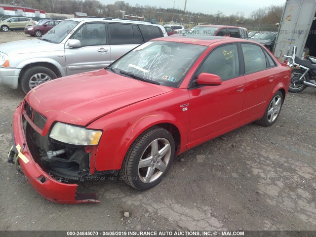 WAULC68E85A040607 - 2005 AUDI A4 1.8T QUATTRO/SPECIAL RED photo 2