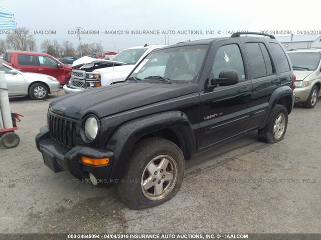 1J8GL58K83W573117 - 2003 JEEP LIBERTY LIMITED BLACK photo 2