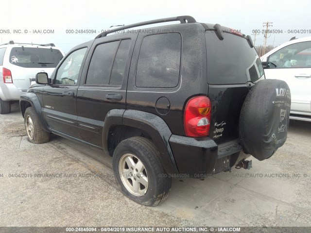 1J8GL58K83W573117 - 2003 JEEP LIBERTY LIMITED BLACK photo 3