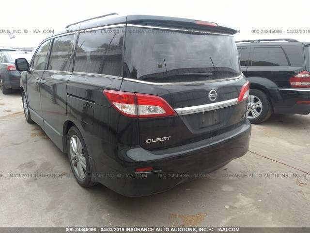 JN8AE2KP9D9071280 - 2013 NISSAN QUEST S/SV/SL/LE BLACK photo 3