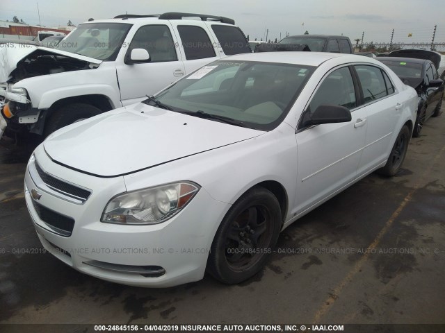 1G1ZG57B99F114329 - 2009 CHEVROLET MALIBU LS WHITE photo 2