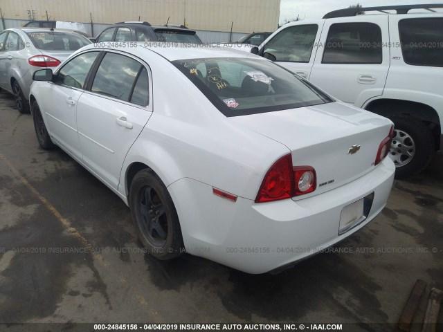 1G1ZG57B99F114329 - 2009 CHEVROLET MALIBU LS WHITE photo 3
