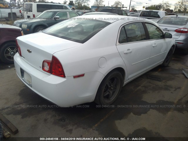 1G1ZG57B99F114329 - 2009 CHEVROLET MALIBU LS WHITE photo 4