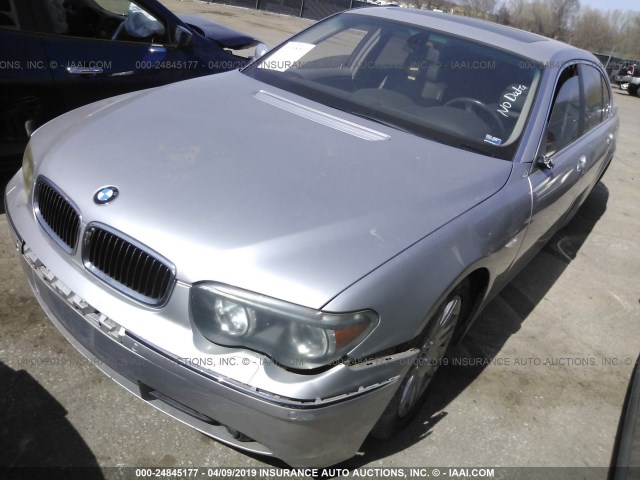 WBAGN63412DR06622 - 2002 BMW 745 LI SILVER photo 2