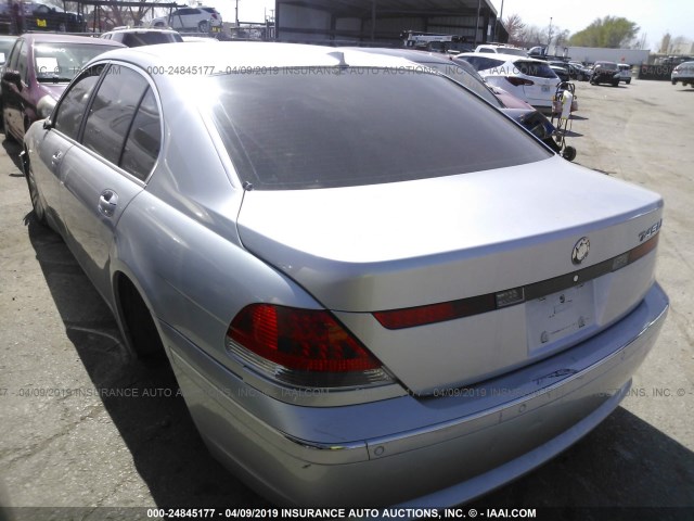 WBAGN63412DR06622 - 2002 BMW 745 LI SILVER photo 3