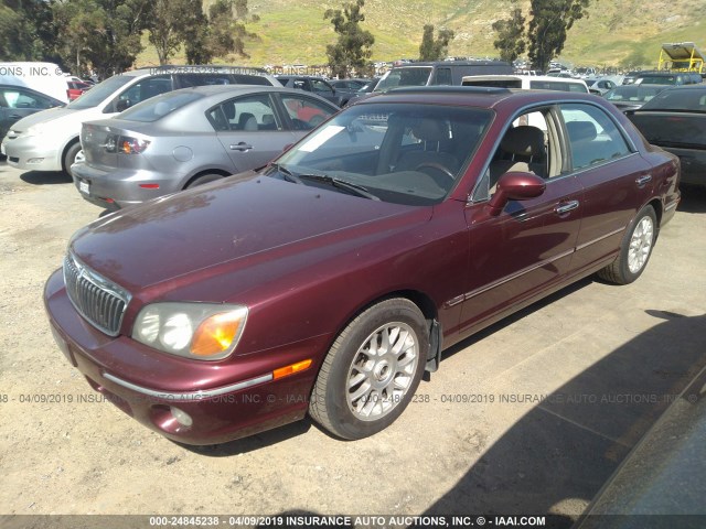 KMHFU45E92A214116 - 2002 HYUNDAI XG 350 RED photo 2