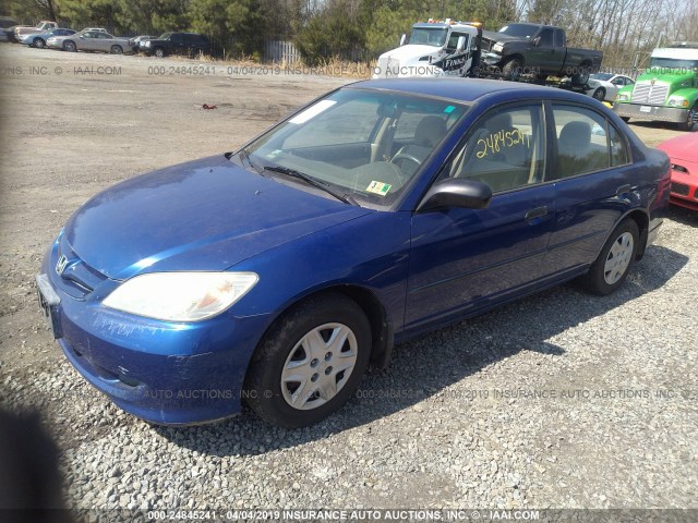 1HGES16364L004972 - 2004 HONDA CIVIC DX VP Mavi foto 2