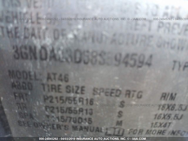 3GNDA33D58S594594 - 2008 CHEVROLET HHR LS Azul foto 9