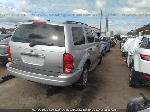 1D4HD58D65F550841 - 2005 DODGE DURANGO LIMITED SILVER photo 4