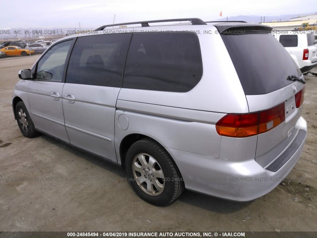 5FNRL18953B007376 - 2003 HONDA ODYSSEY EXL SILVER photo 3