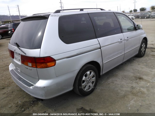 5FNRL18953B007376 - 2003 HONDA ODYSSEY EXL SILVER photo 4