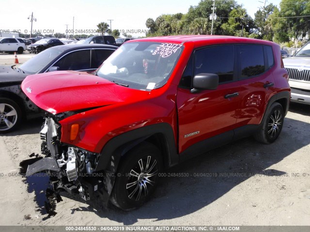 ZACCJAAT4FPC31723 - 2015 JEEP RENEGADE SPORT RED photo 2