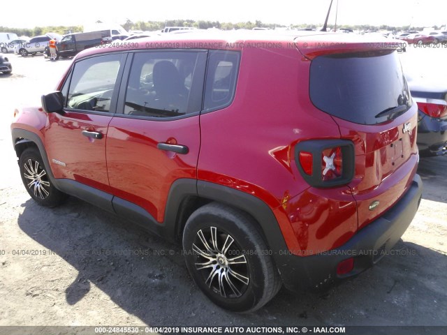 ZACCJAAT4FPC31723 - 2015 JEEP RENEGADE SPORT RED photo 3