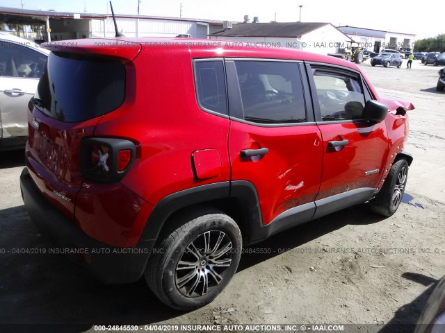 ZACCJAAT4FPC31723 - 2015 JEEP RENEGADE SPORT RED photo 4