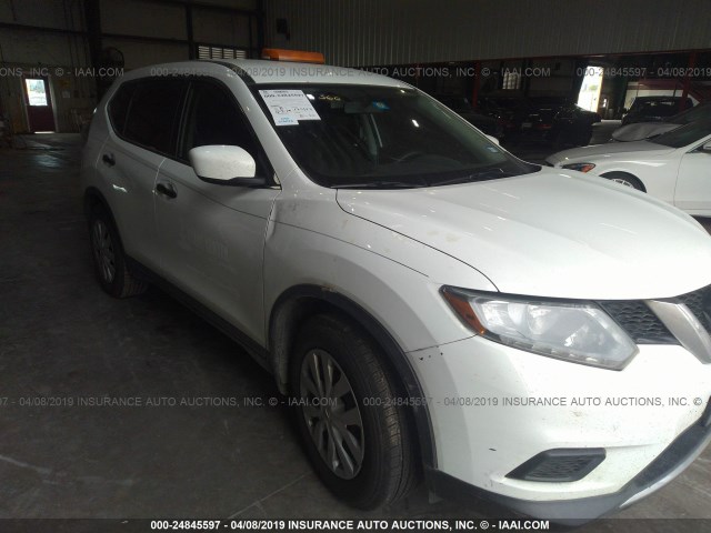 KNMAT2MT2GP598945 - 2016 NISSAN ROGUE S/SL/SV WHITE photo 6