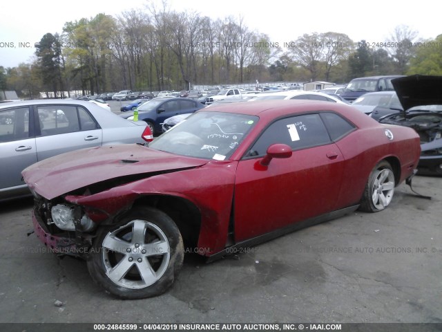 2C3CDYAG9CH153346 - 2012 DODGE CHALLENGER SXT RED photo 2