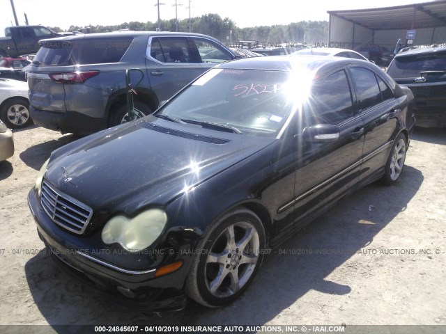 WDBRF52HX7A918587 - 2007 MERCEDES-BENZ C 230 BLACK photo 2