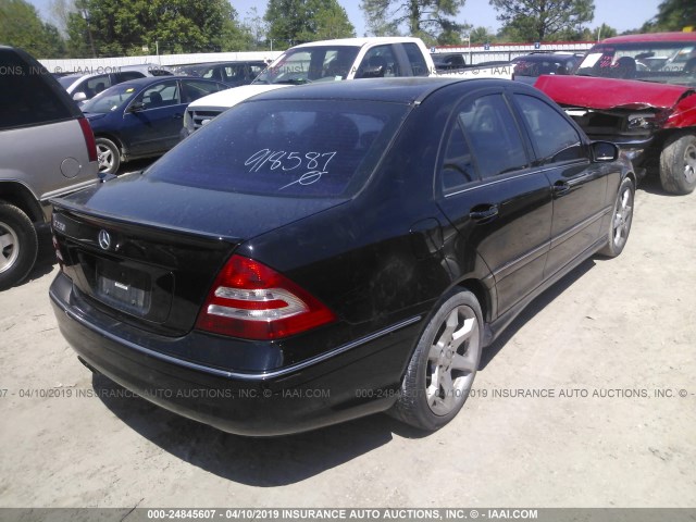 WDBRF52HX7A918587 - 2007 MERCEDES-BENZ C 230 BLACK photo 4