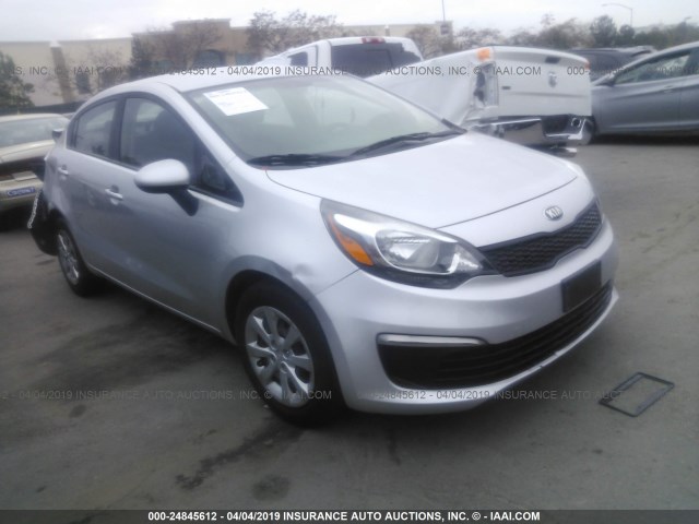 KNADM4A34H6059547 - 2017 KIA RIO LX SILVER photo 1