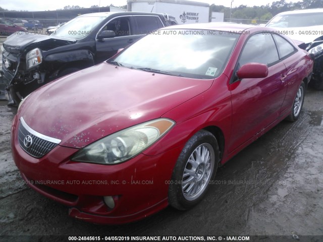 4T1CE38P25U959008 - 2005 TOYOTA CAMRY SOLARA SE/SLE RED photo 2