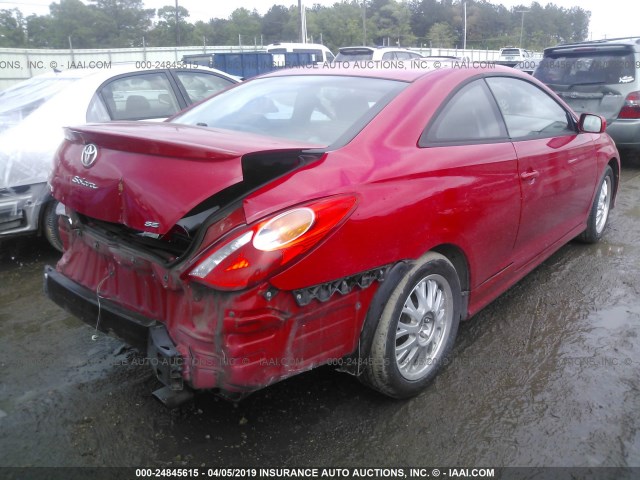 4T1CE38P25U959008 - 2005 TOYOTA CAMRY SOLARA SE/SLE RED photo 4