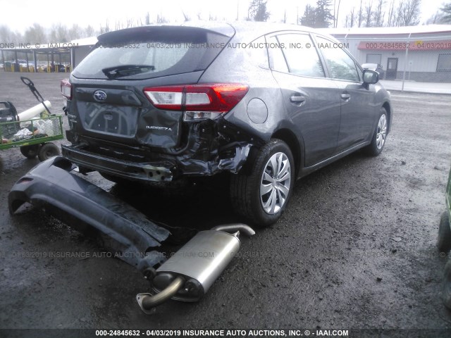 4S3GTAA64J3750824 - 2018 SUBARU IMPREZA GRAY photo 4