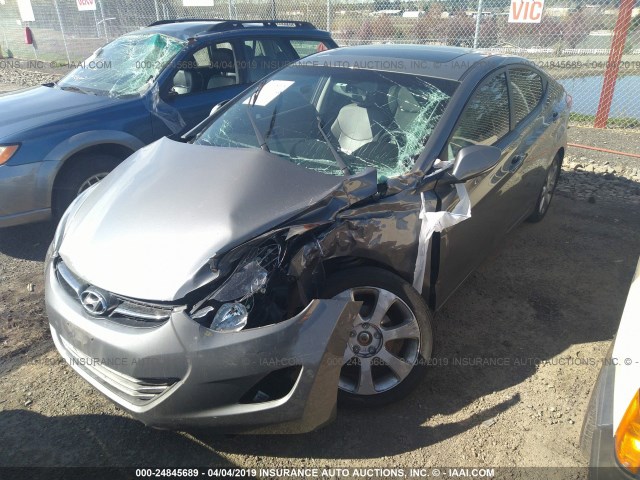 5NPDH4AE5DH224286 - 2013 HYUNDAI ELANTRA GLS/LIMITED GRAY photo 2