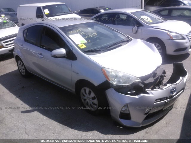 JTDKDTB30C1508635 - 2012 TOYOTA PRIUS C SILVER photo 1