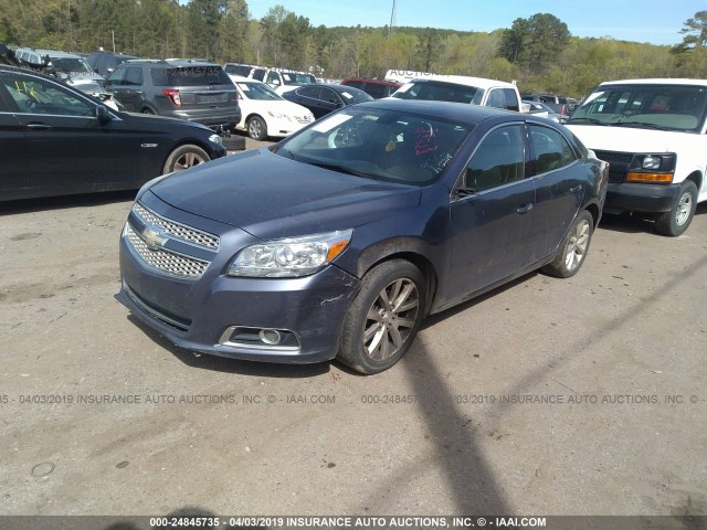 1G11H5SA3DF300451 - 2013 CHEVROLET MALIBU LTZ BLUE photo 2