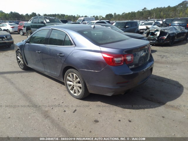 1G11H5SA3DF300451 - 2013 CHEVROLET MALIBU LTZ BLUE photo 3