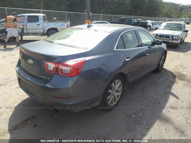 1G11H5SA3DF300451 - 2013 CHEVROLET MALIBU LTZ BLUE photo 4