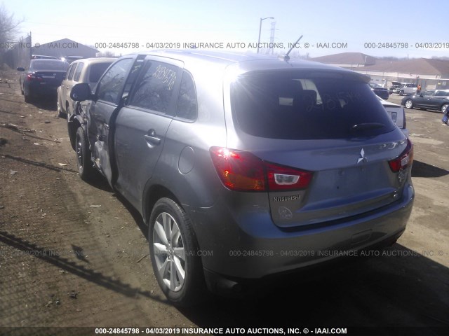 4A4AR4AU1DE011951 - 2013 MITSUBISHI OUTLANDER SPORT SE GRAY photo 3